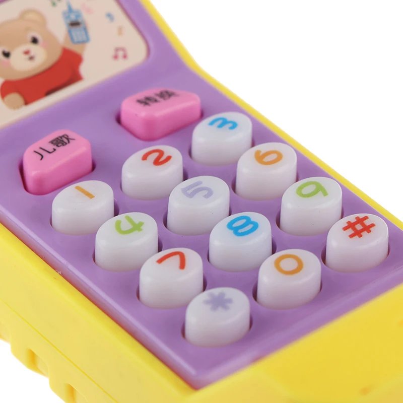 1PCs Plastic Electric Kids Telephone Machine Cell Phone Toy Learning Machine Point Reading Machine Study Electronic Vocal Toys