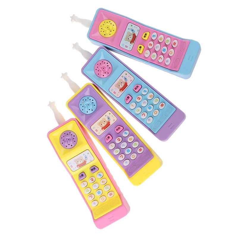 1PCs Plastic Electric Kids Telephone Machine Cell Phone Toy Learning Machine Point Reading Machine Study Electronic Vocal Toys