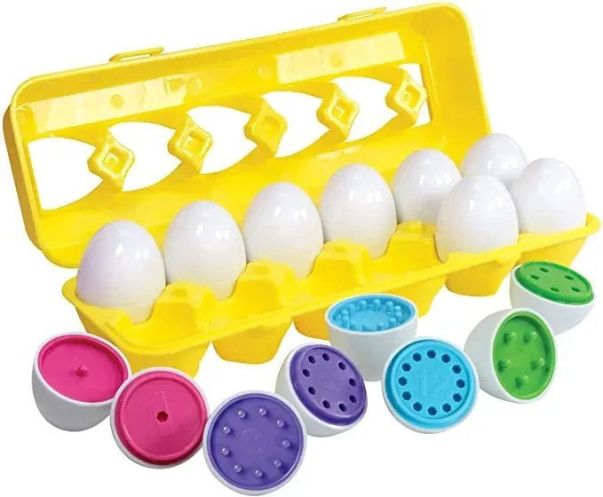Montessori Educational Toys 2 Years Old Children Toy Eggs Toddler Sensory Puzzle Smart Eggs Colors Shapes Matching Sorter Game