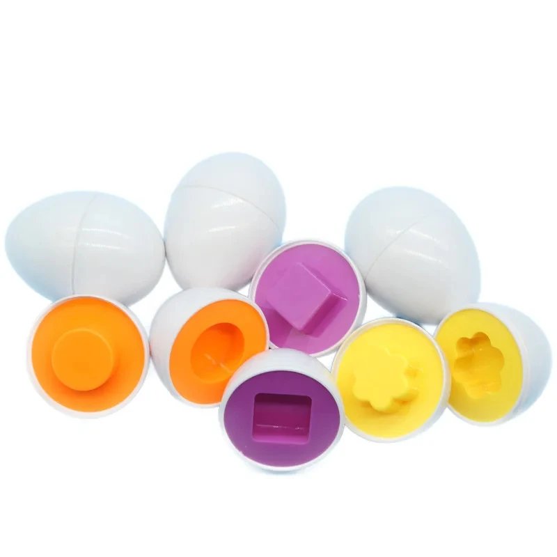 Montessori Educational Toys 2 Years Old Children Toy Eggs Toddler Sensory Puzzle Smart Eggs Colors Shapes Matching Sorter Game