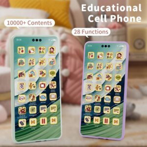 Children Simulation Phone Musical Educational Toy Baby Quiet Toy Baby English Education Intelligent Multi-Functional Toy Model
