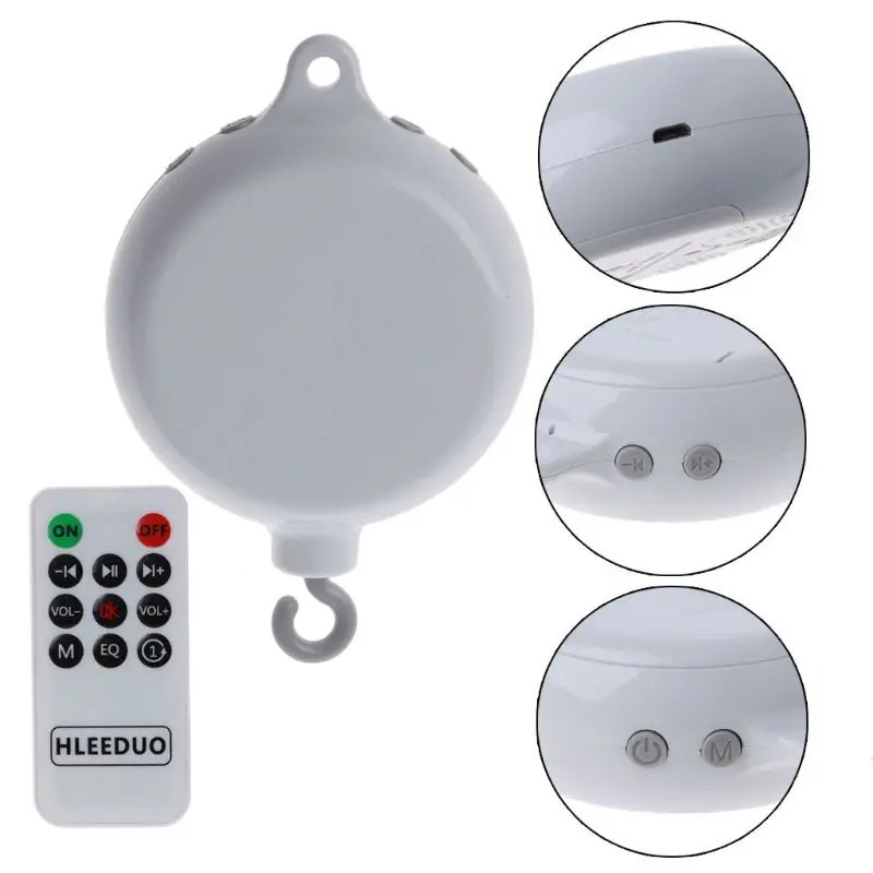 35 Songs Baby Mobile Crib Bed Bell Toy Windup Movement Music Box Machine Rattle Dropshipping