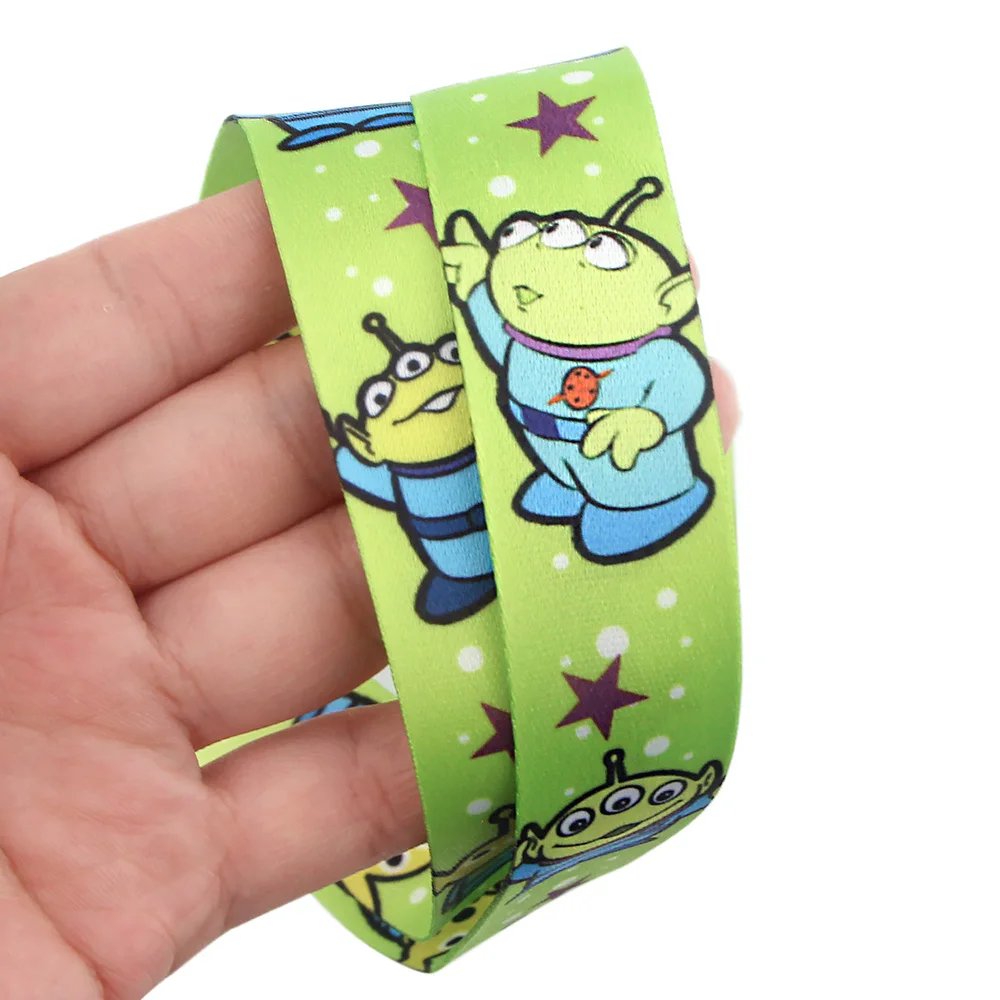 YQ368 Toy Story Green Alien Lanyard Phone Rope for Keys ID Badge Holder Neck Strap Keychain Hang Rope Lariat Kids Gift Accessory