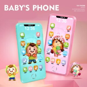 5.5 Inch Kids Simulation Smart Touch Screen Mobile Phone Toy Multi-function Children Puzzle Early Education Story Machine Toys