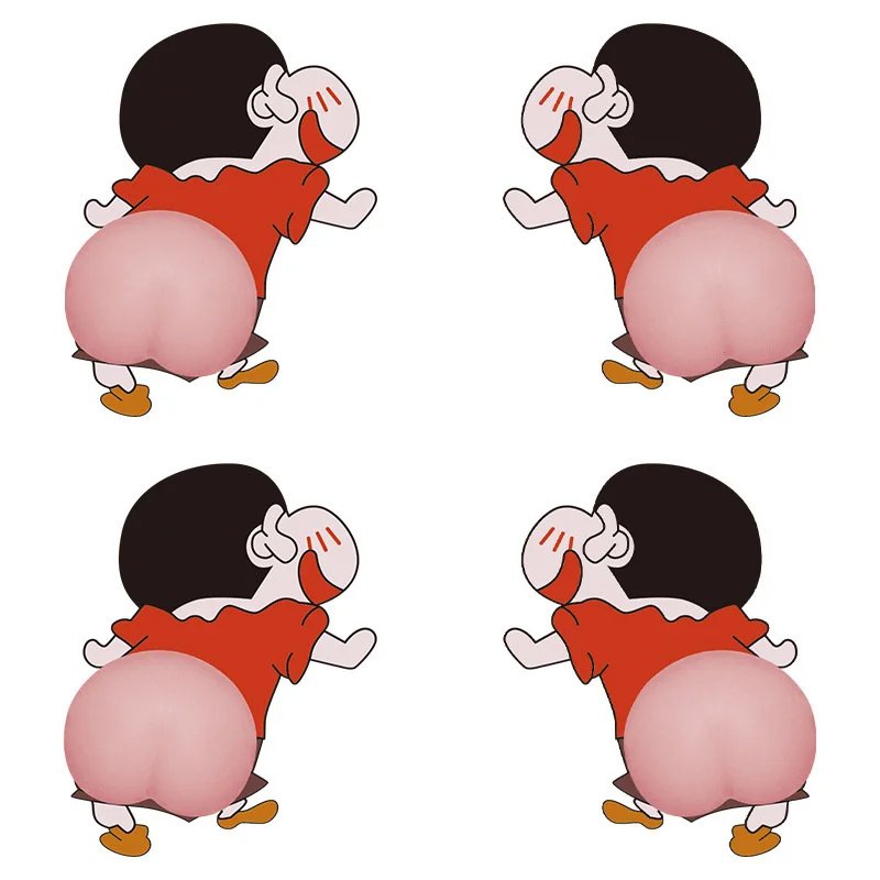2PCS Cute Soft Butt Squeeze Stress Relief Toy Car Body Bumper Silicone Phone Stickers Protection Funny Ass Gift for Kids Adults