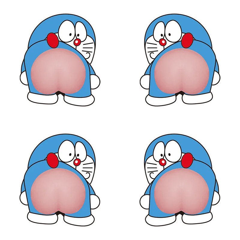 2PCS Cute Soft Butt Squeeze Stress Relief Toy Car Body Bumper Silicone Phone Stickers Protection Funny Ass Gift for Kids Adults