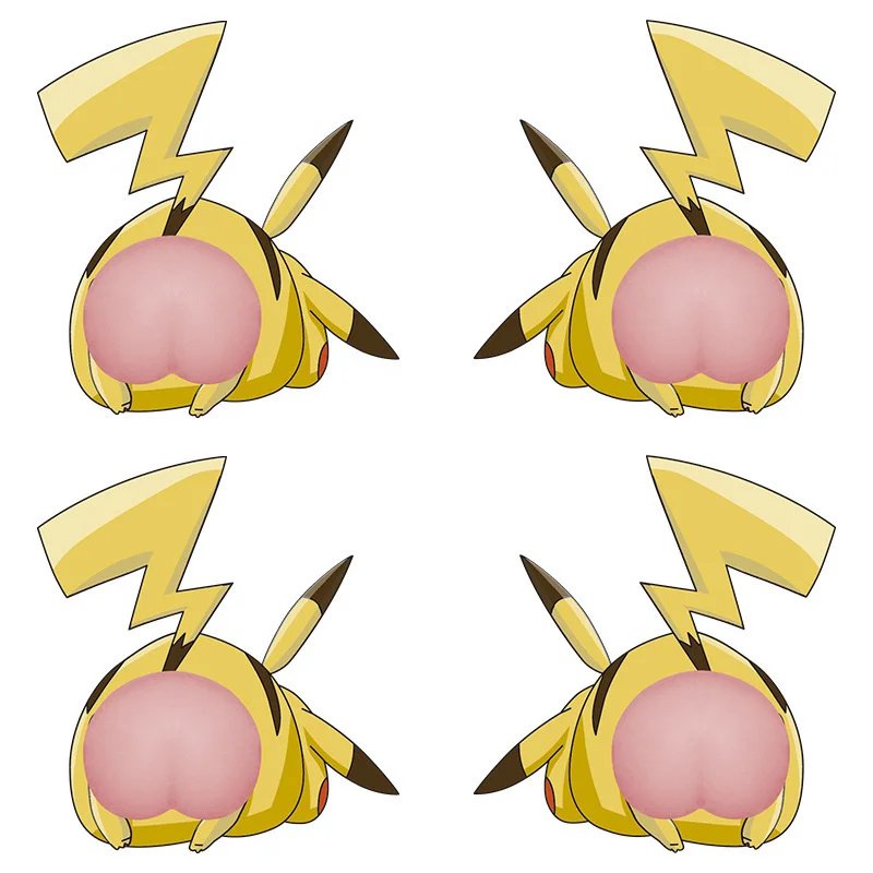 2PCS Cute Soft Butt Squeeze Stress Relief Toy Car Body Bumper Silicone Phone Stickers Protection Funny Ass Gift for Kids Adults