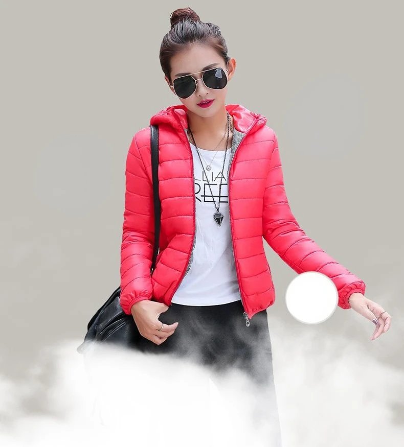 Down Jacket for Women Trend Korean Style Ultra Light Hit Hooded Coat Coats Lightweight Padded Puffer Jackets Female Winter 2024