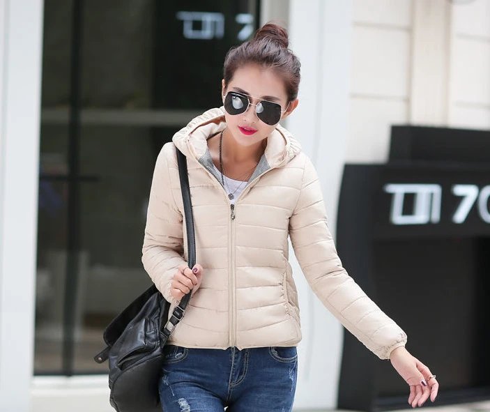 Down Jacket for Women Trend Korean Style Ultra Light Hit Hooded Coat Coats Lightweight Padded Puffer Jackets Female Winter 2024