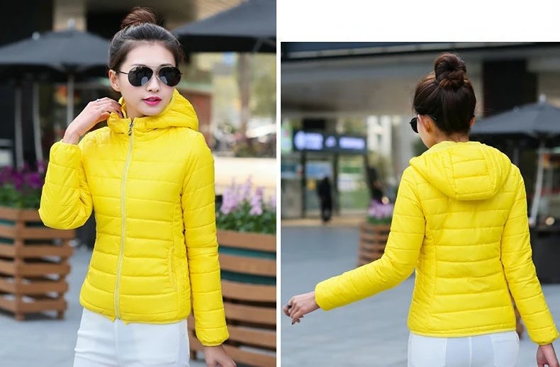 Down Jacket for Women Trend Korean Style Ultra Light Hit Hooded Coat Coats Lightweight Padded Puffer Jackets Female Winter 2024
