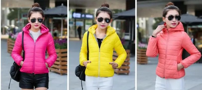 Down Jacket for Women Trend Korean Style Ultra Light Hit Hooded Coat Coats Lightweight Padded Puffer Jackets Female Winter 2024