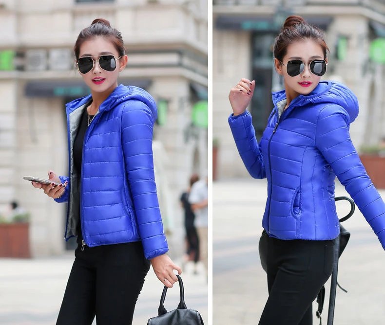 Down Jacket for Women Trend Korean Style Ultra Light Hit Hooded Coat Coats Lightweight Padded Puffer Jackets Female Winter 2024