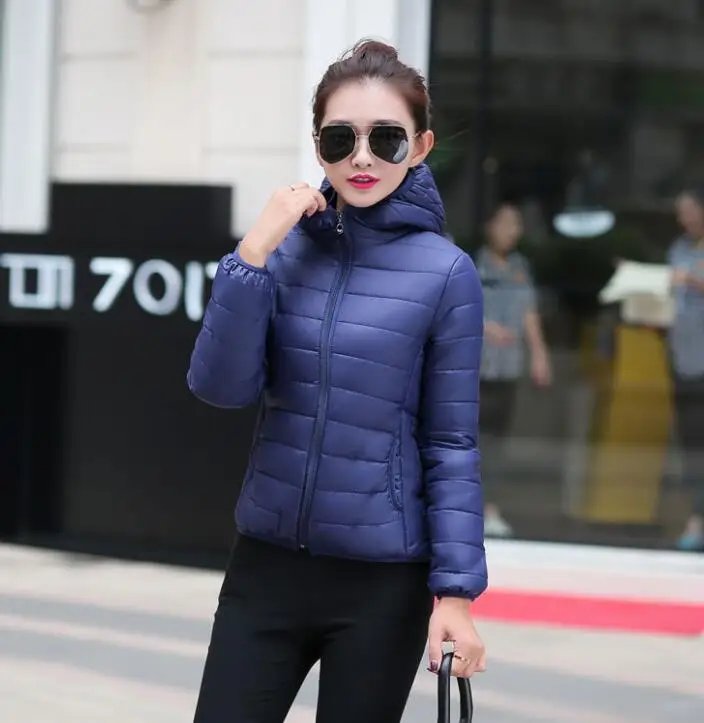 Down Jacket for Women Trend Korean Style Ultra Light Hit Hooded Coat Coats Lightweight Padded Puffer Jackets Female Winter 2024