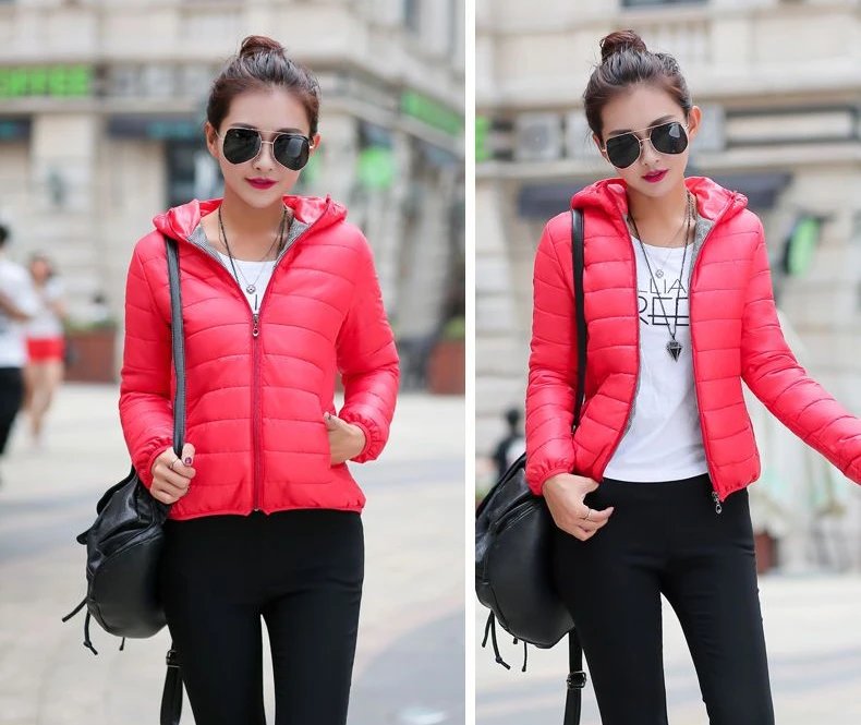 Down Jacket for Women Trend Korean Style Ultra Light Hit Hooded Coat Coats Lightweight Padded Puffer Jackets Female Winter 2024