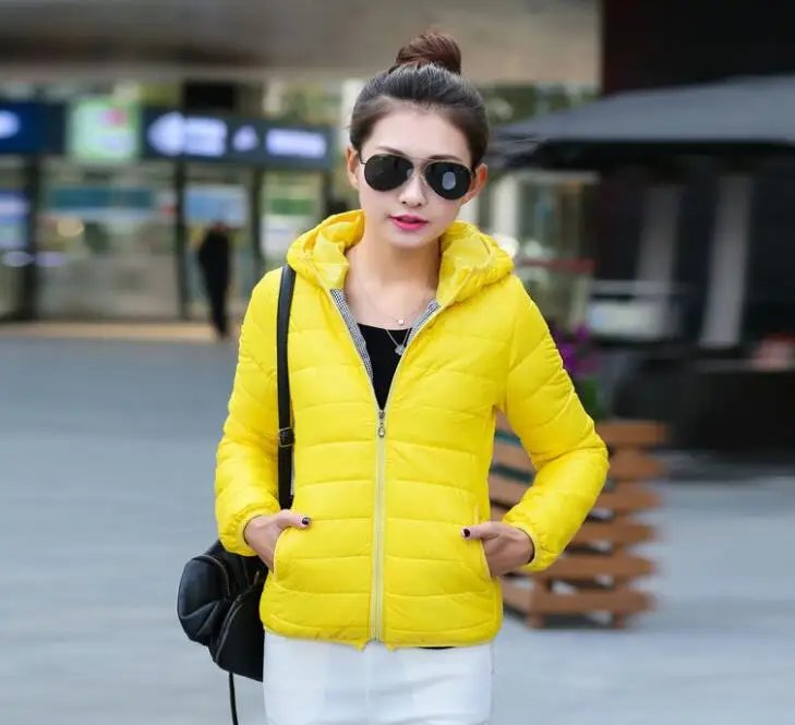 Down Jacket for Women Trend Korean Style Ultra Light Hit Hooded Coat Coats Lightweight Padded Puffer Jackets Female Winter 2024