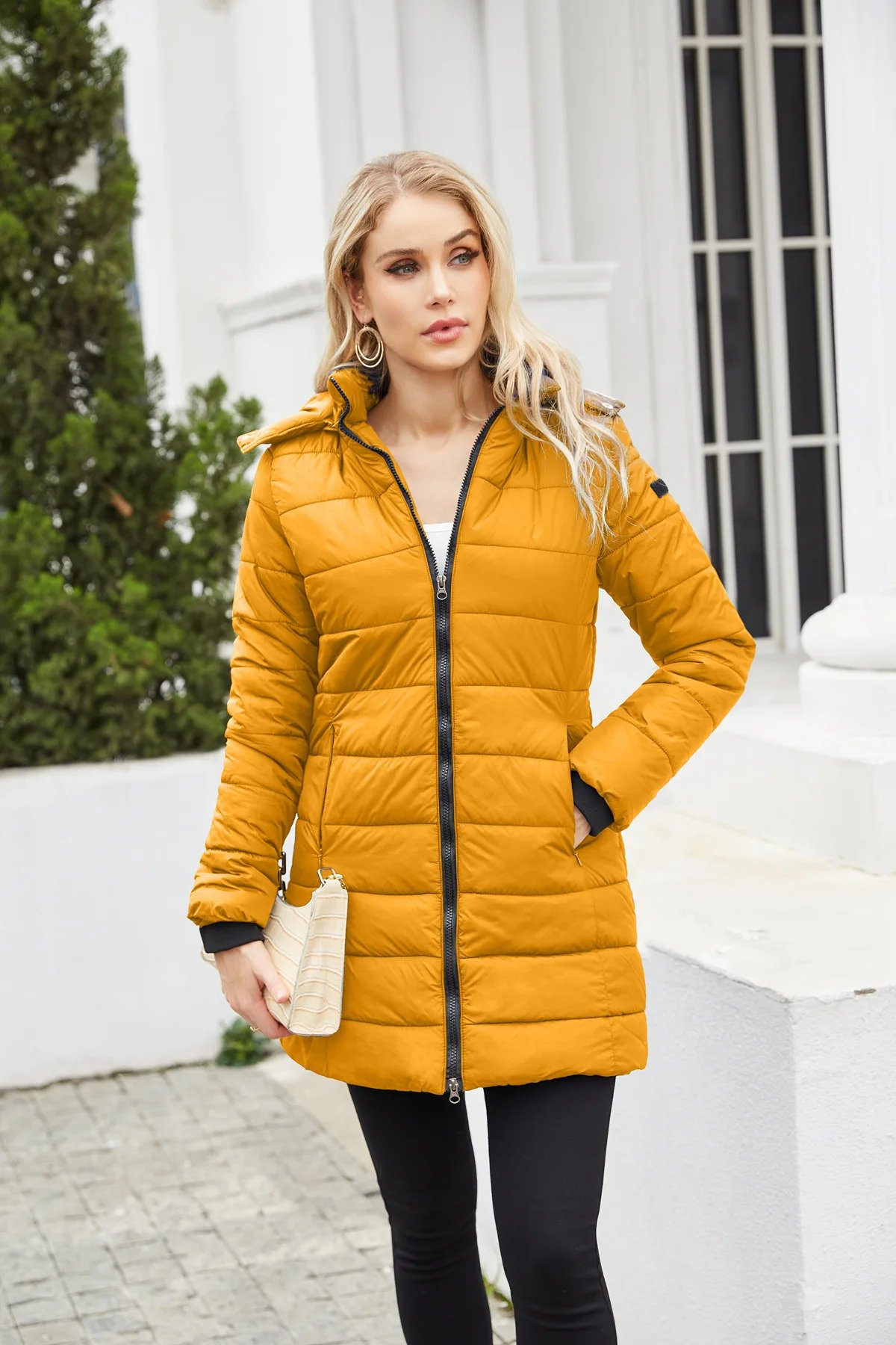 Coats Thick Parka Cotton 2025 Winter Black Jackets Women Long Parkas Hooded Warm Winter Coats Women Maxi Y2k Black Overcoats