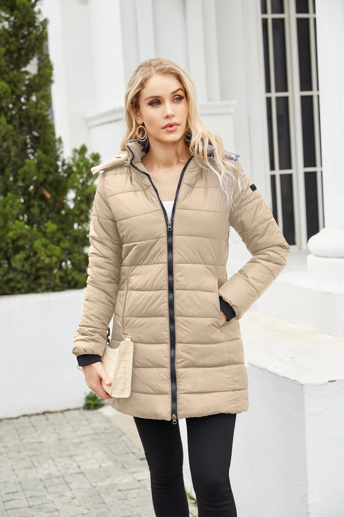 Coats Thick Parka Cotton 2025 Winter Black Jackets Women Long Parkas Hooded Warm Winter Coats Women Maxi Y2k Black Overcoats