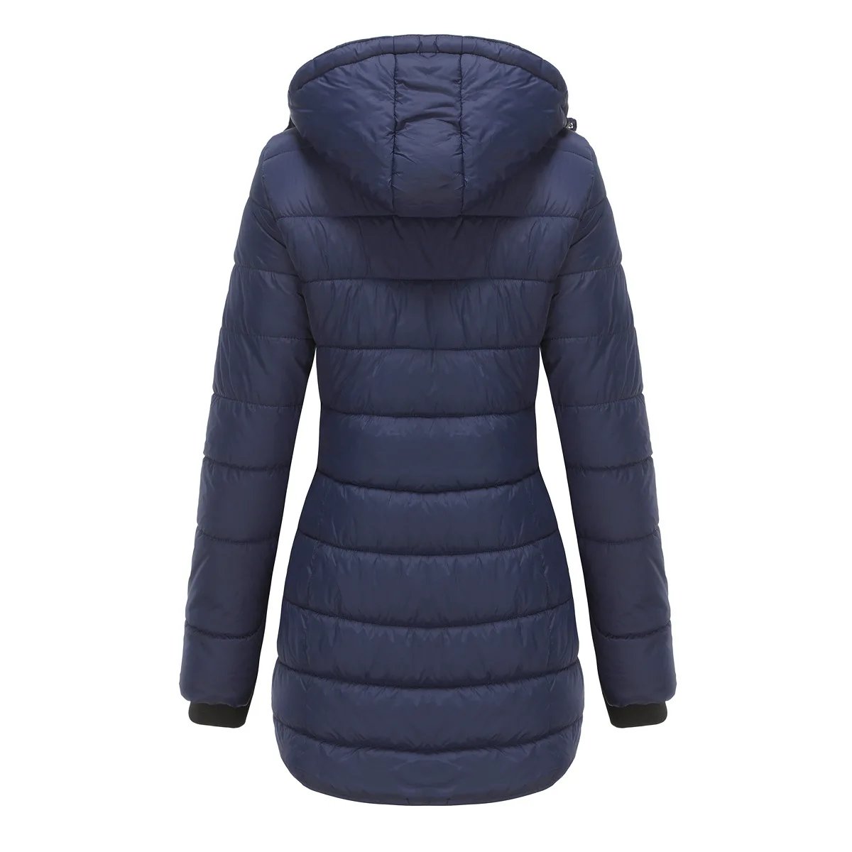 Coats Thick Parka Cotton 2025 Winter Black Jackets Women Long Parkas Hooded Warm Winter Coats Women Maxi Y2k Black Overcoats