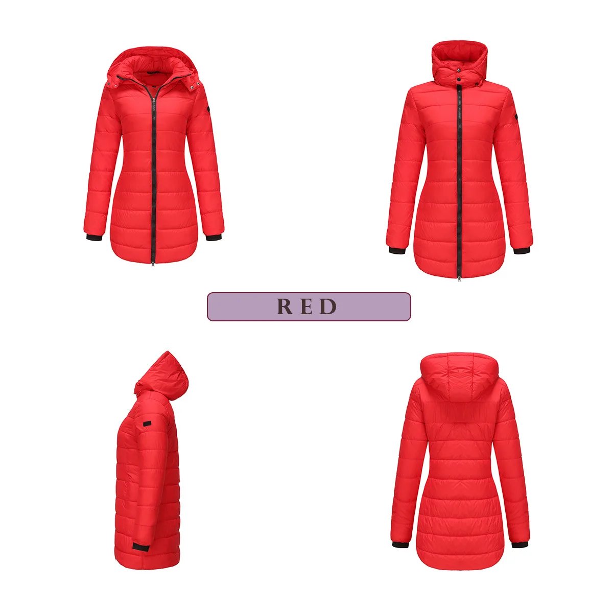 Coats Thick Parka Cotton 2025 Winter Black Jackets Women Long Parkas Hooded Warm Winter Coats Women Maxi Y2k Black Overcoats