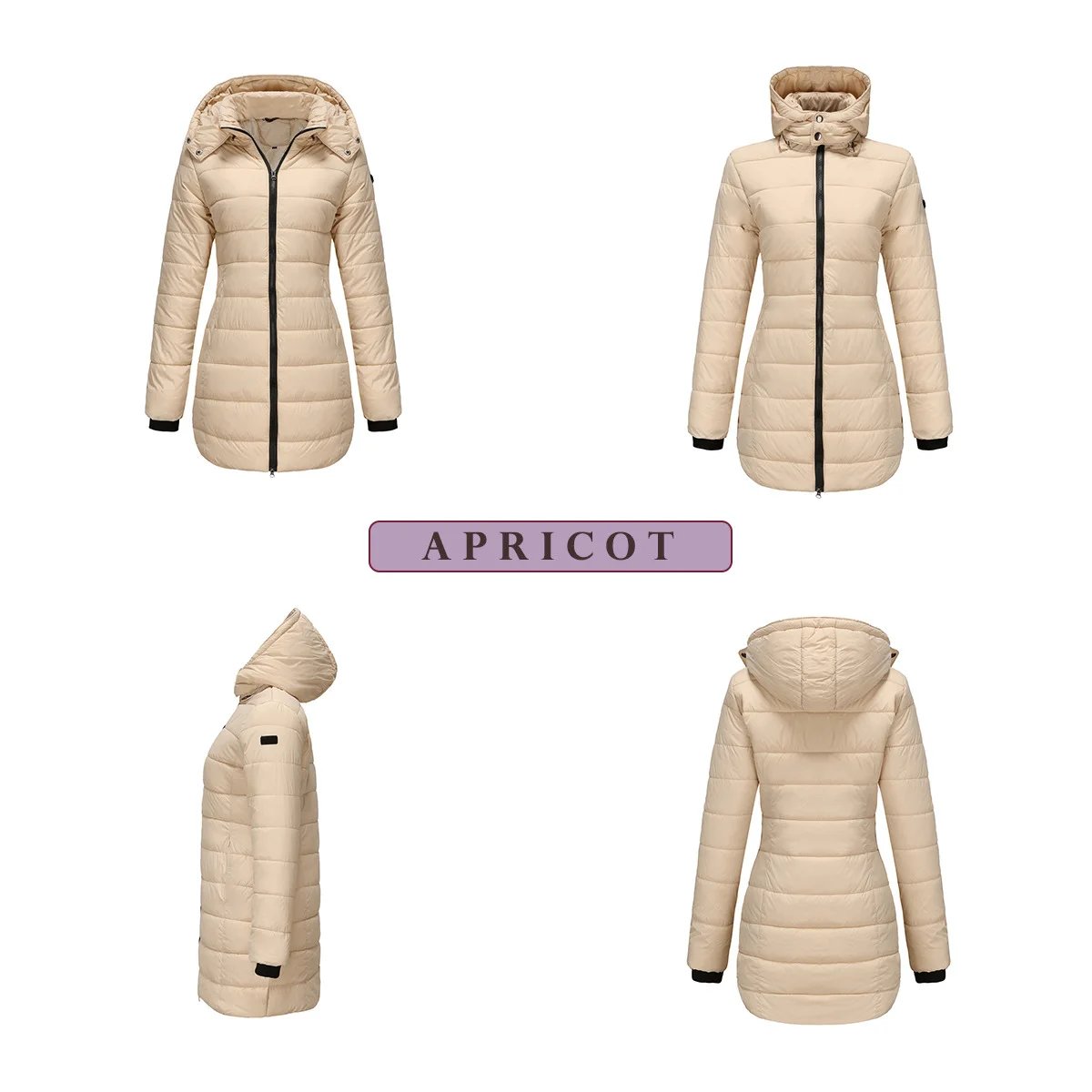 Coats Thick Parka Cotton 2025 Winter Black Jackets Women Long Parkas Hooded Warm Winter Coats Women Maxi Y2k Black Overcoats