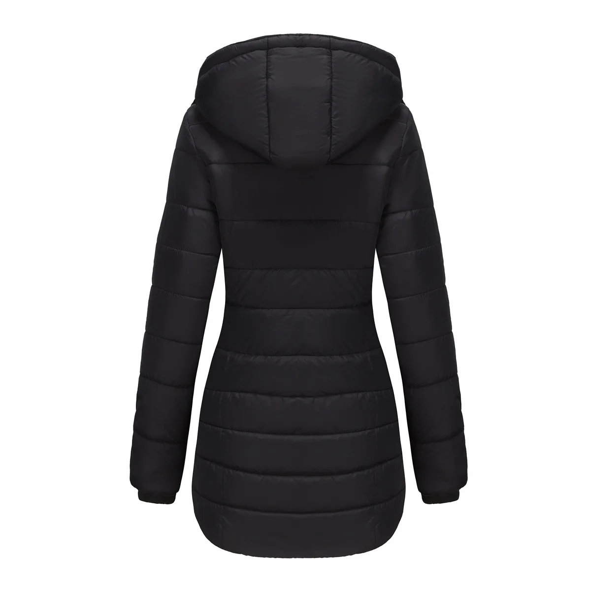 Coats Thick Parka Cotton 2025 Winter Black Jackets Women Long Parkas Hooded Warm Winter Coats Women Maxi Y2k Black Overcoats