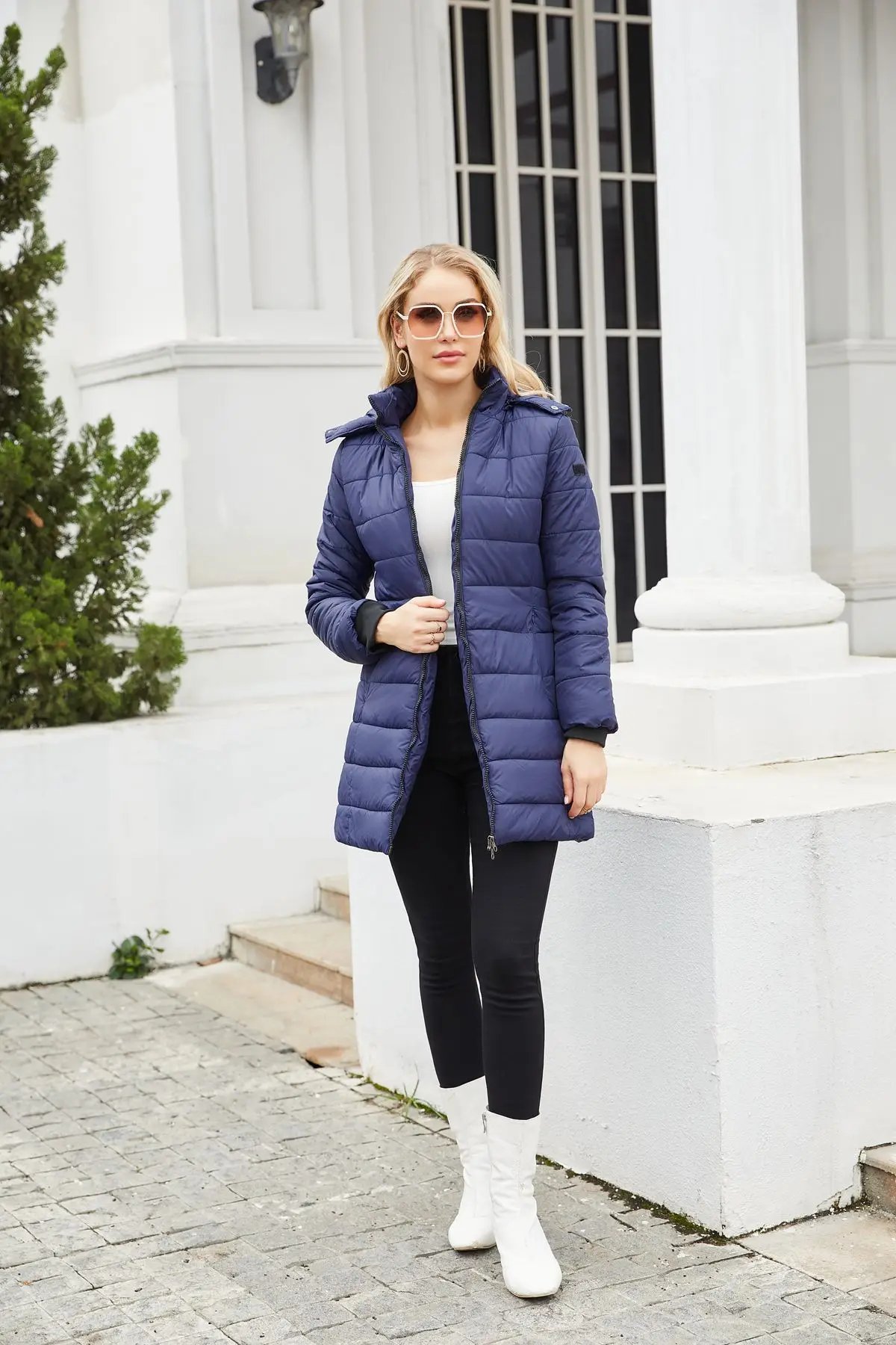 Coats Thick Parka Cotton 2025 Winter Black Jackets Women Long Parkas Hooded Warm Winter Coats Women Maxi Y2k Black Overcoats