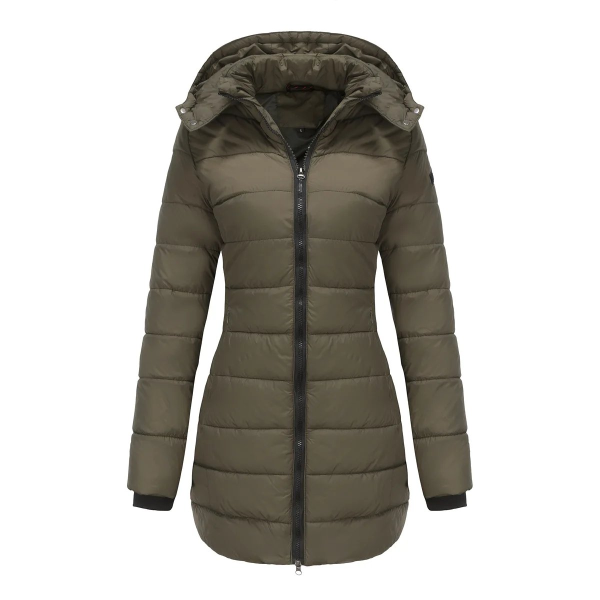 Coats Thick Parka Cotton 2025 Winter Black Jackets Women Long Parkas Hooded Warm Winter Coats Women Maxi Y2k Black Overcoats