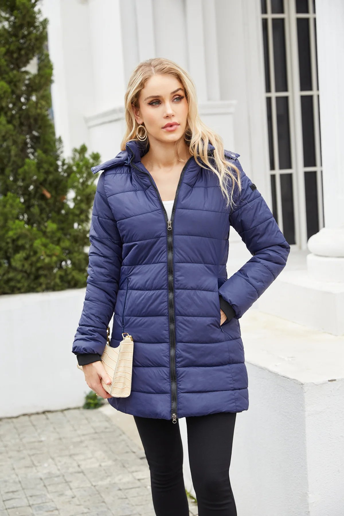 Coats Thick Parka Cotton 2025 Winter Black Jackets Women Long Parkas Hooded Warm Winter Coats Women Maxi Y2k Black Overcoats