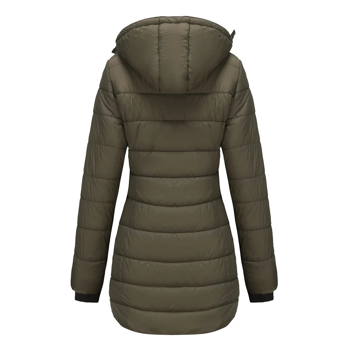 Coats Thick Parka Cotton 2025 Winter Black Jackets Women Long Parkas Hooded Warm Winter Coats Women Maxi Y2k Black Overcoats