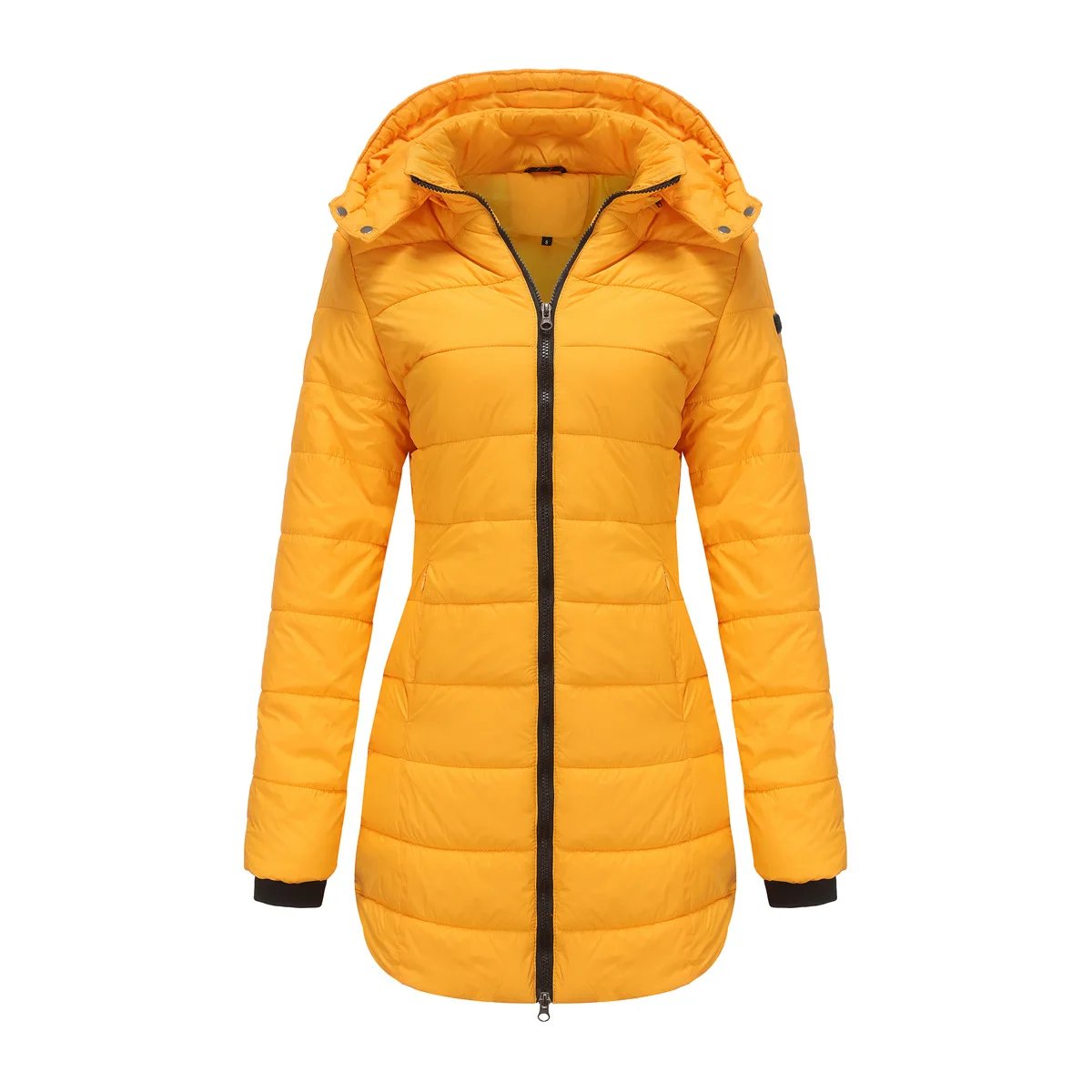 Coats Thick Parka Cotton 2025 Winter Black Jackets Women Long Parkas Hooded Warm Winter Coats Women Maxi Y2k Black Overcoats