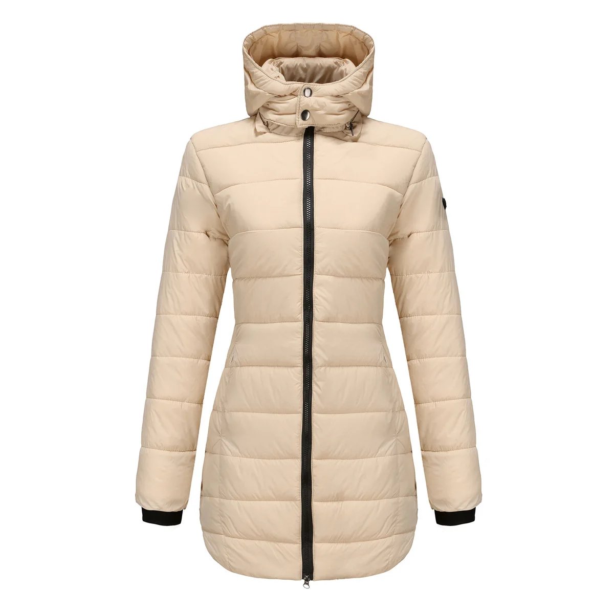 Coats Thick Parka Cotton 2025 Winter Black Jackets Women Long Parkas Hooded Warm Winter Coats Women Maxi Y2k Black Overcoats