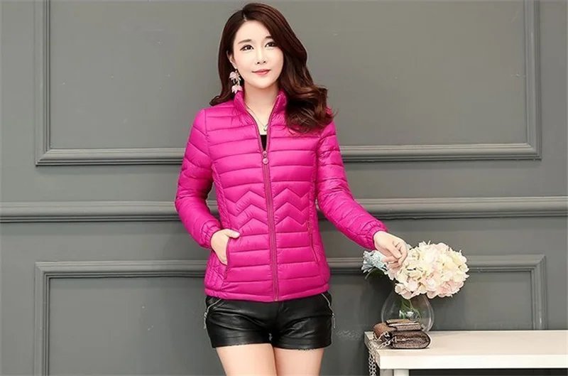 Women Parkas Winter Jacket Down Cotton Jacket Warm Korean Casual Lightweight Solid Color Parka 2023 New Female Snow Coat Outwear