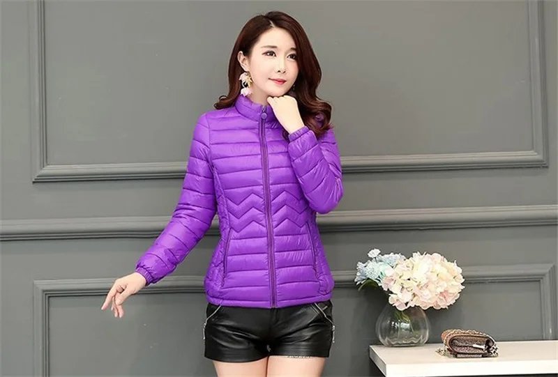 Women Parkas Winter Jacket Down Cotton Jacket Warm Korean Casual Lightweight Solid Color Parka 2023 New Female Snow Coat Outwear