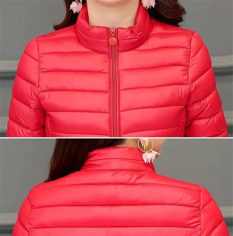 Women Parkas Winter Jacket Down Cotton Jacket Warm Korean Casual Lightweight Solid Color Parka 2023 New Female Snow Coat Outwear