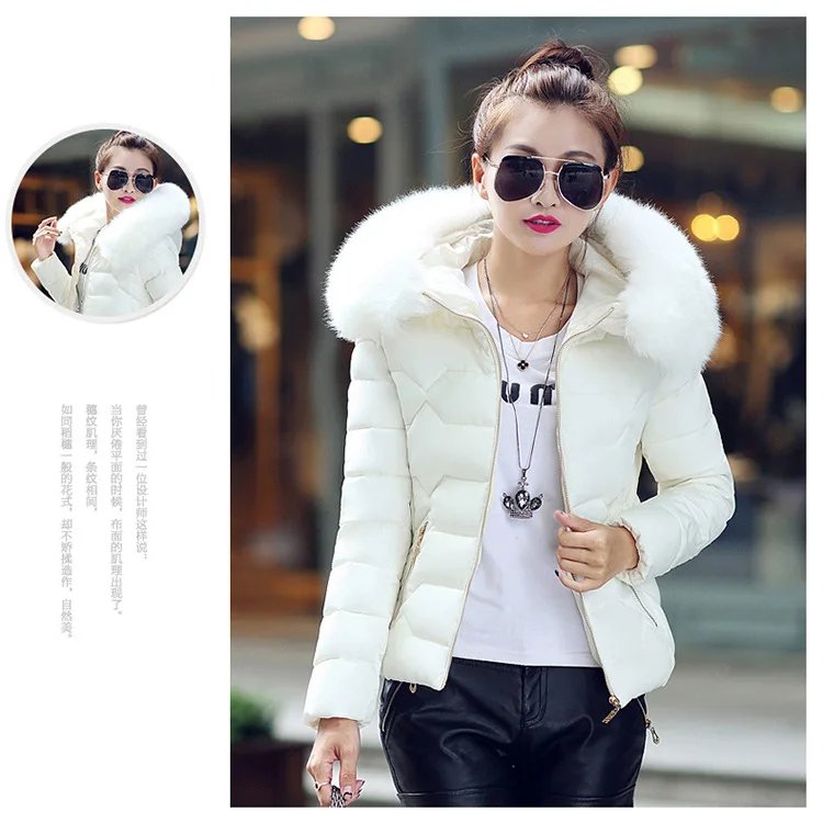 2024 Artificial raccoon fur collar winter jacket women Winter And Autumn Wear High Quality Parkas Outwear Women Coats