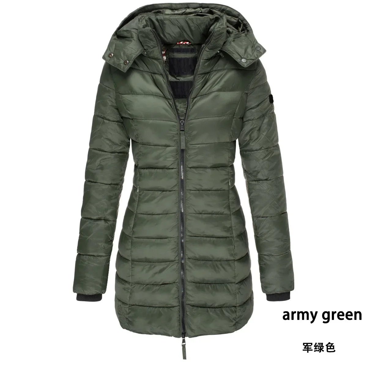 Winter Korean New Women's Cotton Padded Clothes Women's Medium Long Slim Cotton Padded Jacket Warm Down Cotton Padded Jacket