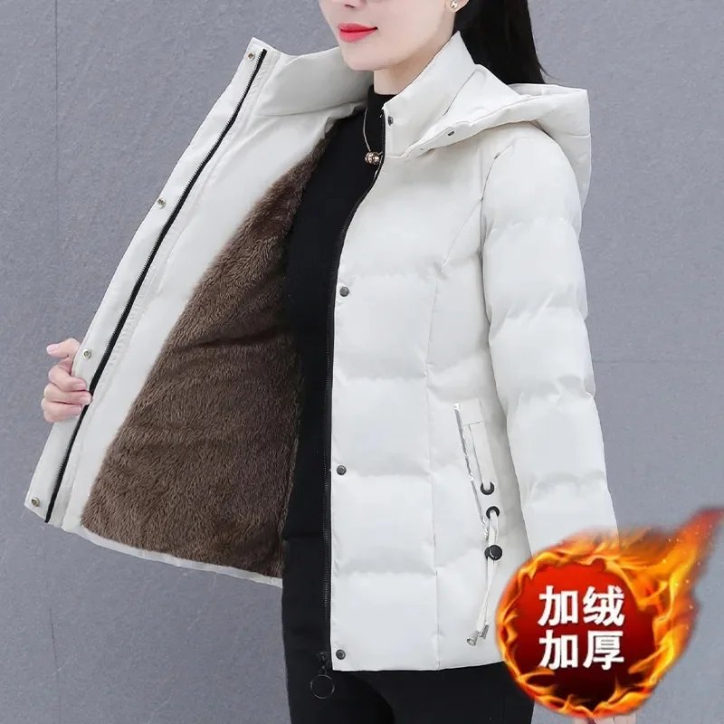 Plus Velvet Padded Cotton-Padded Jacket Women's Autumn And Winter 2023 New Overcoat Korean Fashion Casual Warm Women's Coat Top Plus Velvet Padded Cotton-Padded Jacket Women's Autumn And Winter 2023 New Overcoat Korean Fashion Casual Warm Women's Coat Top
