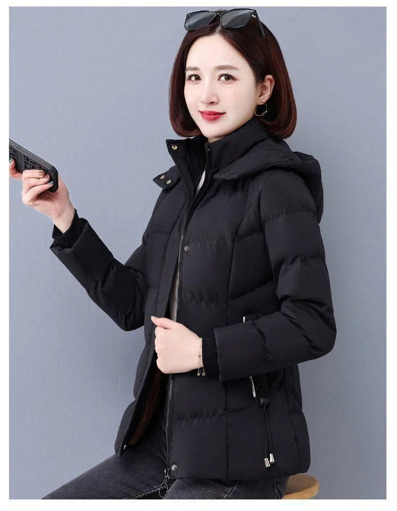 Plus Velvet Padded Cotton-Padded Jacket Women's Autumn And Winter 2023 New Overcoat Korean Fashion Casual Warm Women's Coat Top Plus Velvet Padded Cotton-Padded Jacket Women's Autumn And Winter 2023 New Overcoat Korean Fashion Casual Warm Women's Coat Top