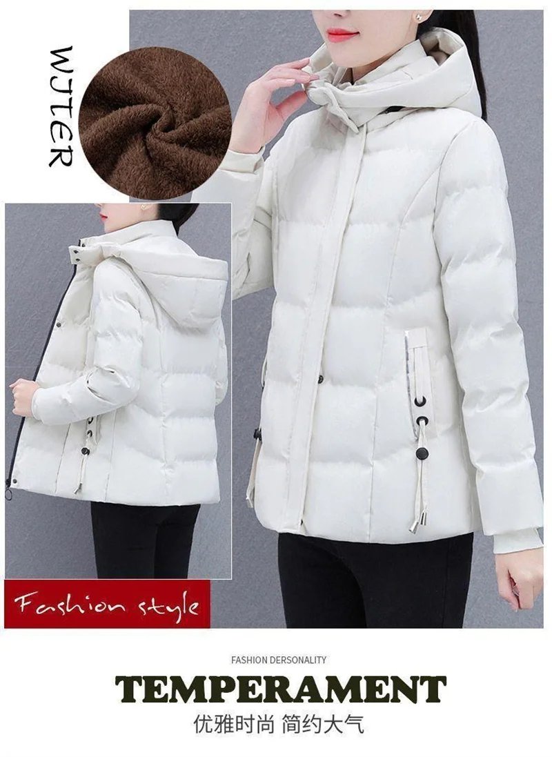 Plus Velvet Padded Cotton-Padded Jacket Women's Autumn And Winter 2023 New Overcoat Korean Fashion Casual Warm Women's Coat Top Plus Velvet Padded Cotton-Padded Jacket Women's Autumn And Winter 2023 New Overcoat Korean Fashion Casual Warm Women's Coat Top