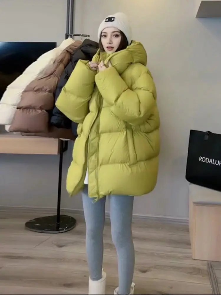 Fashion Down Women Cotton Coat 2024 Winter New Fashion Warm Hooded Solid Color Thickenin Elegance Down Cotton-Padded Jacket H145 Fashion Down Women Cotton Coat 2024 Winter New Fashion Warm Hooded Solid Color Thickenin Elegance Down Cotton-Padded Jacket H145