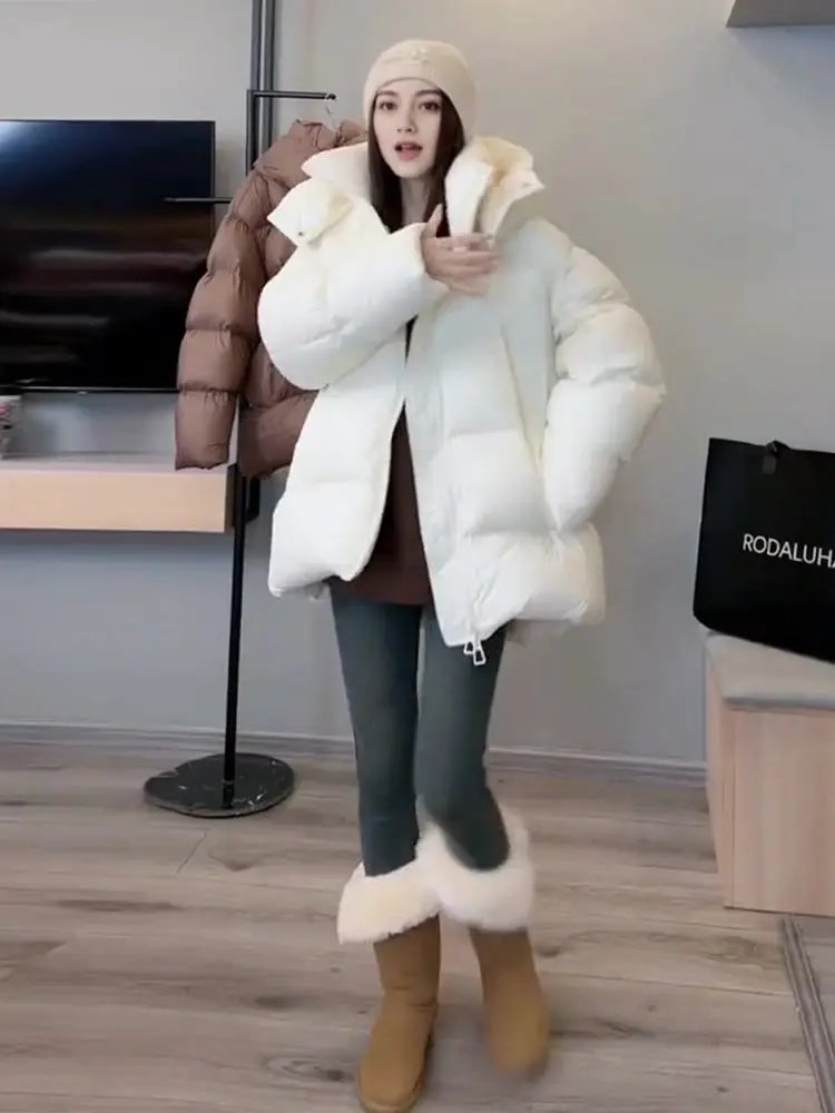 Fashion Down Women Cotton Coat 2024 Winter New Fashion Warm Hooded Solid Color Thickenin Elegance Down Cotton-Padded Jacket H145 Fashion Down Women Cotton Coat 2024 Winter New Fashion Warm Hooded Solid Color Thickenin Elegance Down Cotton-Padded Jacket H145