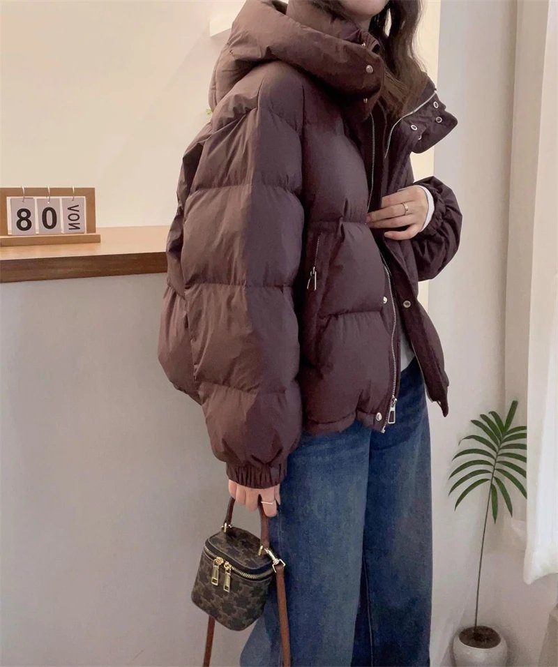 2024 New Winter Jacket Women Puffer Warm Parkas Female Long Sleeve Casual Cotton Padded Jacket Hooded Snow Wear Coat Outwear 2024 New Winter Jacket Women Puffer Warm Parkas Female Long Sleeve Casual Cotton Padded Jacket Hooded Snow Wear Coat Outwear