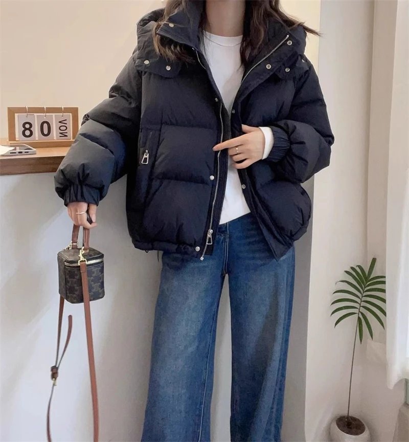2024 New Winter Jacket Women Puffer Warm Parkas Female Long Sleeve Casual Cotton Padded Jacket Hooded Snow Wear Coat Outwear 2024 New Winter Jacket Women Puffer Warm Parkas Female Long Sleeve Casual Cotton Padded Jacket Hooded Snow Wear Coat Outwear