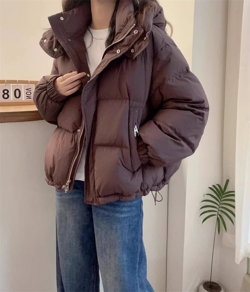 2024 New Winter Jacket Women Puffer Warm Parkas Female Long Sleeve Casual Cotton Padded Jacket Hooded Snow Wear Coat Outwear 2024 New Winter Jacket Women Puffer Warm Parkas Female Long Sleeve Casual Cotton Padded Jacket Hooded Snow Wear Coat Outwear