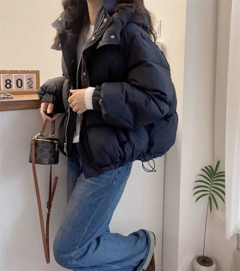 2024 New Winter Jacket Women Puffer Warm Parkas Female Long Sleeve Casual Cotton Padded Jacket Hooded Snow Wear Coat Outwear 2024 New Winter Jacket Women Puffer Warm Parkas Female Long Sleeve Casual Cotton Padded Jacket Hooded Snow Wear Coat Outwear