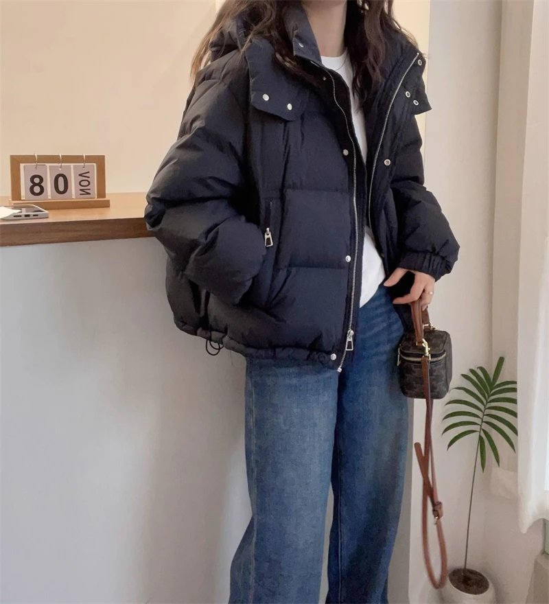 2024 New Winter Jacket Women Puffer Warm Parkas Female Long Sleeve Casual Cotton Padded Jacket Hooded Snow Wear Coat Outwear 2024 New Winter Jacket Women Puffer Warm Parkas Female Long Sleeve Casual Cotton Padded Jacket Hooded Snow Wear Coat Outwear