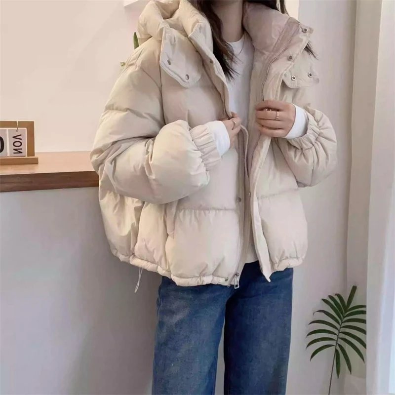 2024 New Winter Jacket Women Puffer Warm Parkas Female Long Sleeve Casual Cotton Padded Jacket Hooded Snow Wear Coat Outwear 2024 New Winter Jacket Women Puffer Warm Parkas Female Long Sleeve Casual Cotton Padded Jacket Hooded Snow Wear Coat Outwear