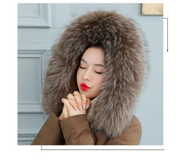 2025 New Women Winter Jacket 8XL Slim Long Coat Casual Parkas Big fur collar Wool Liner Hooded Outwear Cotton Warm Coats Female