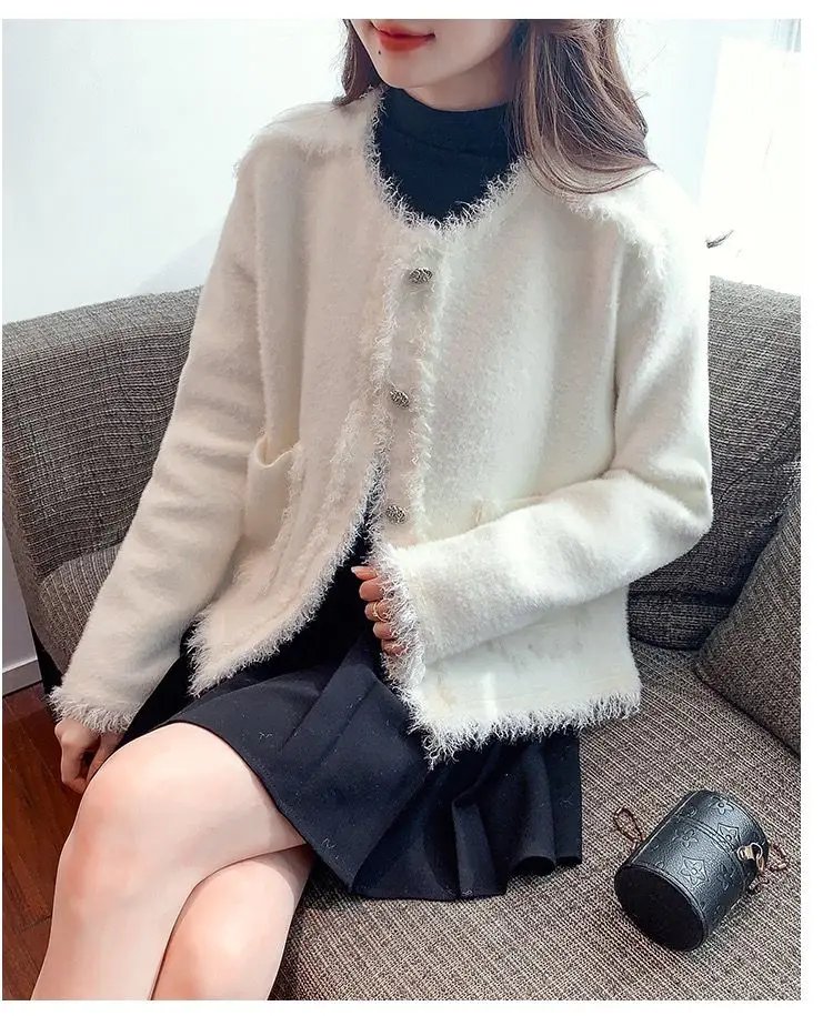 Exquisite Breasted Tassel Coat for Women's Light Luxury High-end Cardigan Top Lace