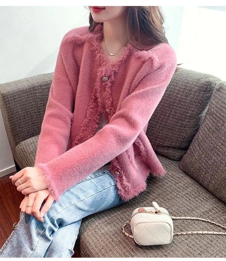 Exquisite Breasted Tassel Coat for Women's Light Luxury High-end Cardigan Top Lace